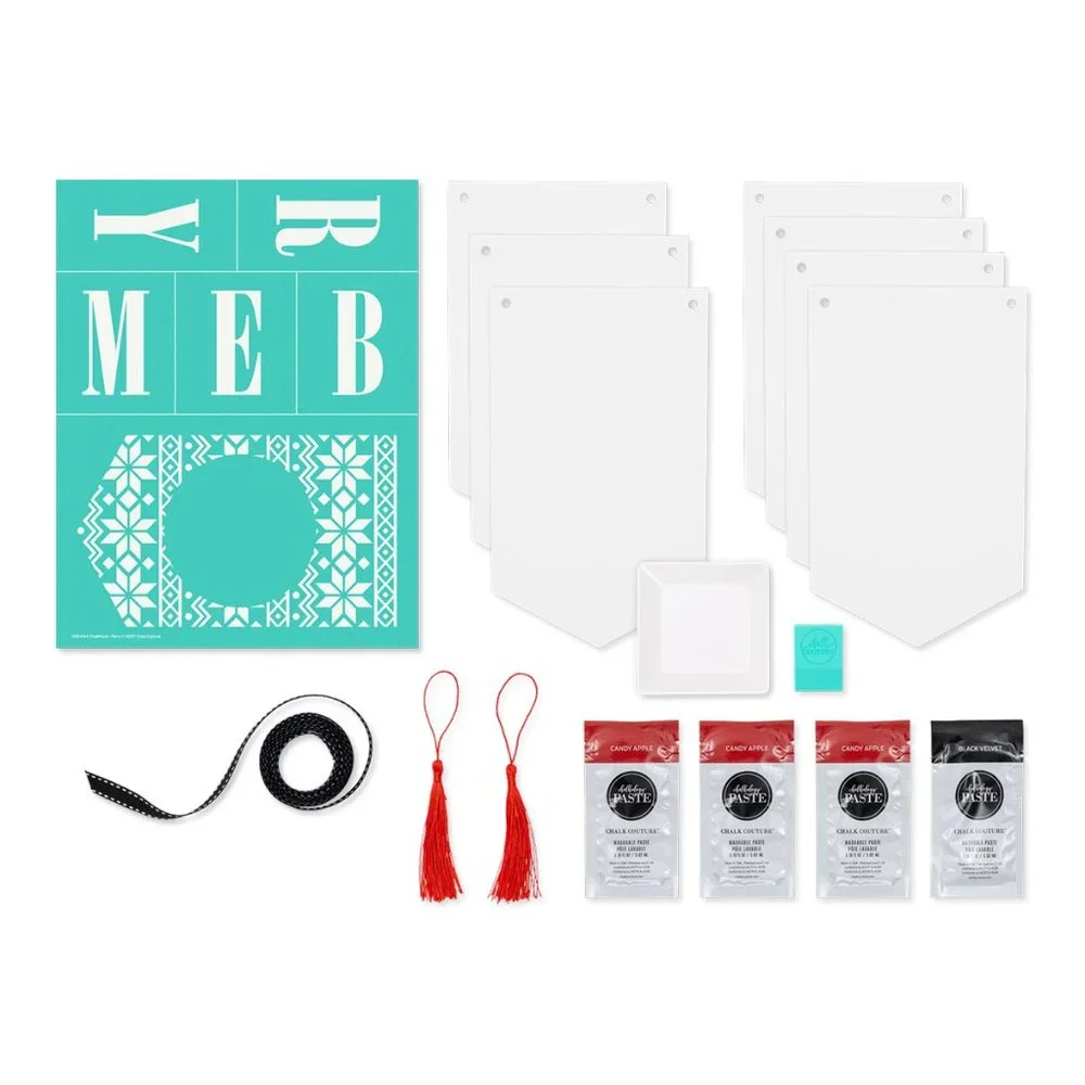 Chalk Couture Be Merry Banner Garland Kit ChalkMade DIY Craft